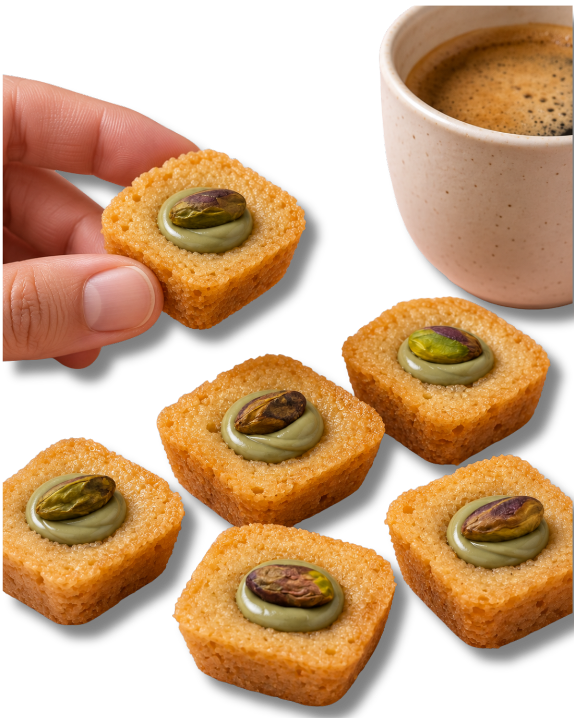 Pistache Blondie Bites